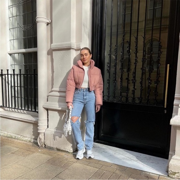 Zara pink cropped puffer jacket BLOGGERS FAVORITE!!!!! - Picture 7 of 16